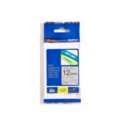 TZEM931 BROTHER Cinta laminada  Plata / negro (Metalica) 12mm