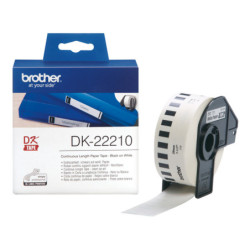 DK22210 BROTHER Rollo de Papel Continuo Blanco de 29mm x 30