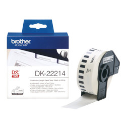 DK22214 BROTHER Rollo de Papel Continuo Blanco de 12mm x 30