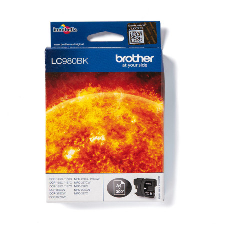 LC980BK BROTHER Cartucho de tinta negro  DCP-145C/DCP-165C