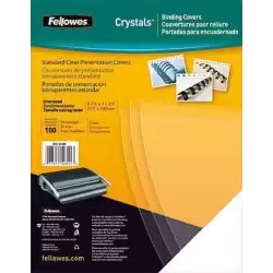 53764 FELLOWES PACK DE 100 PORTADAS PVC TRANSPARENTE CRISTAL A3 200 MICRAS