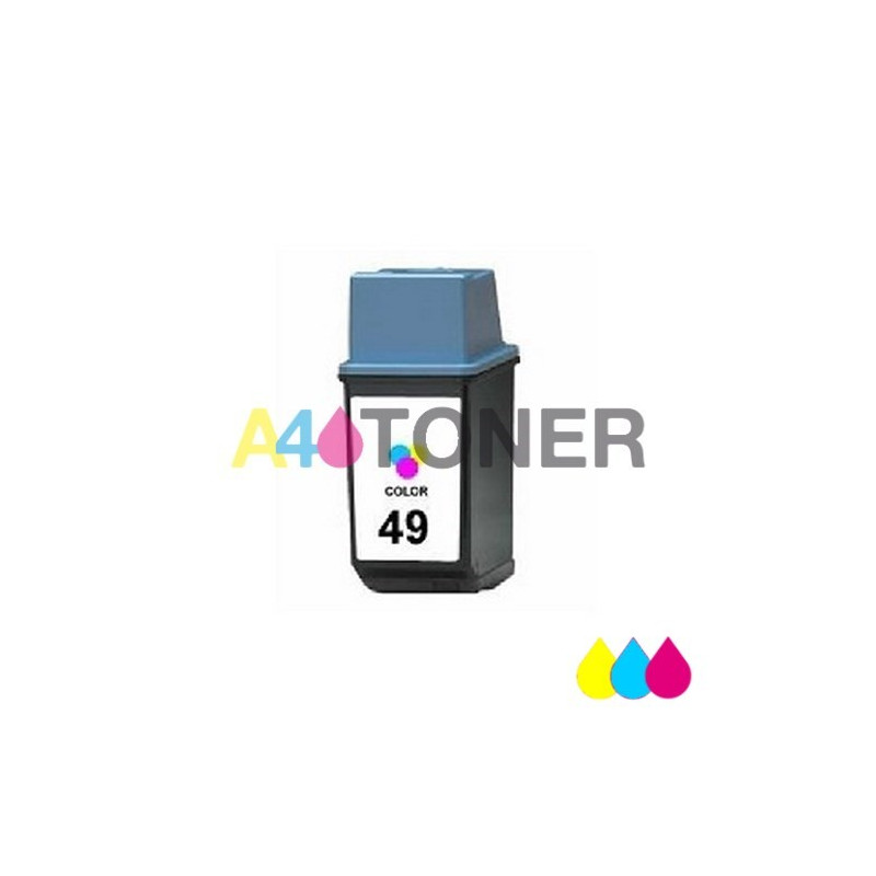 Cartucho de tinta remanufacturado HP49 alternativo compatible al cartucho original HP 51649AE ( Nº49 ) Tricolor