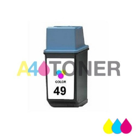 Cartucho de tinta remanufacturado HP49 alternativo compatible al cartucho original HP 51649AE ( Nº49 ) Tricolor