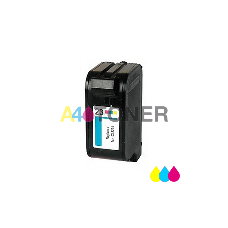 Cartucho de tinta remanufacturado alternativo HP23 compatible al cartucho original HP C1823DE ( HP nº 23 )