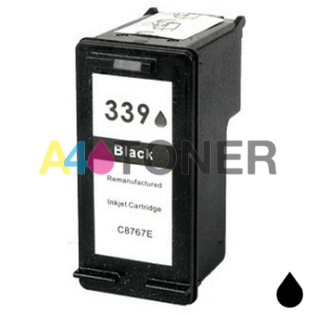 Cartucho de tinta remanufacturado HP339 negro compatible con C8767EE sustituye al cartucho original  C8767EE