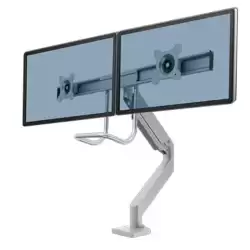 9909201 FELLOWES BRAZO PLATA PARA MONITOR DOBLE EPPA TM C/ TRAVESAÑO