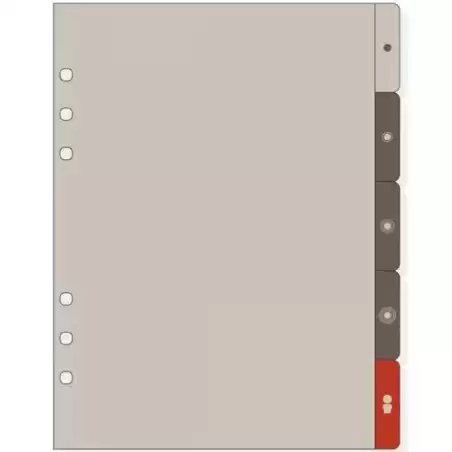 1986352 FINOCAM SEPARADORES LATERALES PARA AGENDAS DE ANILLAS OPEN R1063 1000-155X215MM JUEGO 5 UD
