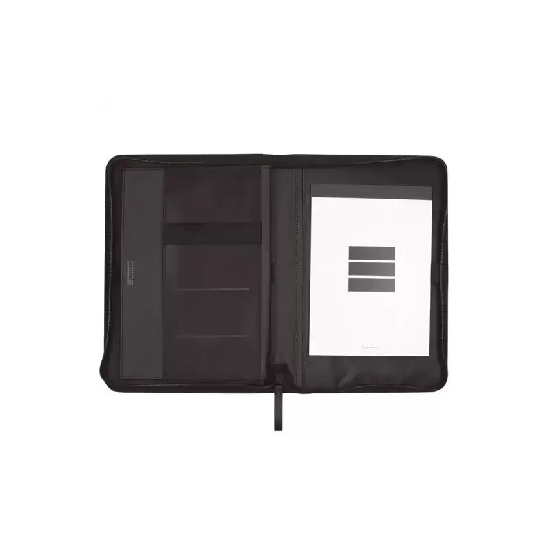 5098301 FINOCAM PORTADOCUMENTOS CREMALLERA A5 NOPAL NEGRO