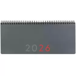 625515026 FINOCAM PLANIFICADOR AGENDA + NOTAS 290X116MM SEMANA VISTA GRIS 2026