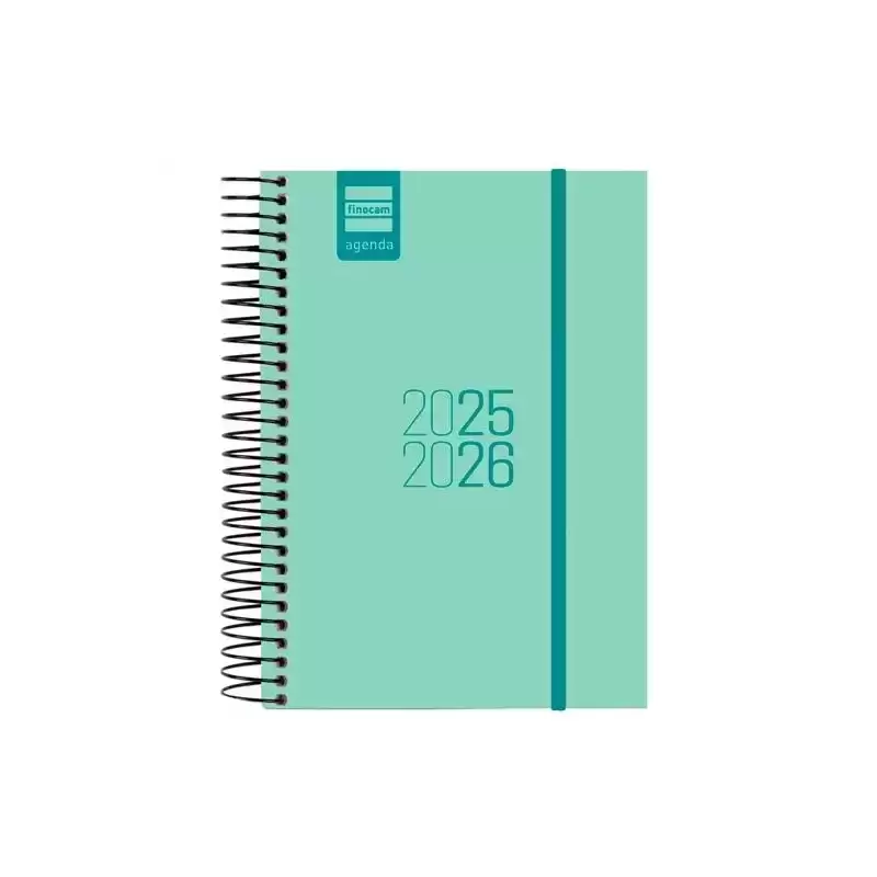 633360126 FINOCAM AGENDA PARA ESTUDIANTES ESPIRAL E8 - 120X171MM 1DP TURQUESA 2025-2026