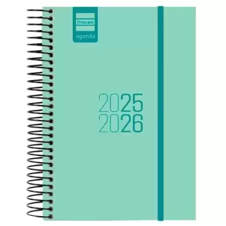 633360126 FINOCAM AGENDA PARA ESTUDIANTES ESPIRAL E8 - 120X171MM 1DP TURQUESA 2025-2026