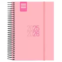 633360226 FINOCAM AGENDA PARA ESTUDIANTES ESPIRAL E8 - 120X171MM 1DP ROSA 2025-2026