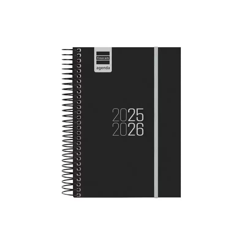 633366026 FINOCAM AGENDA PARA ESTUDIANTES ESPIRAL E8 - 120X171MM 1DP NEGRO 2025-2026