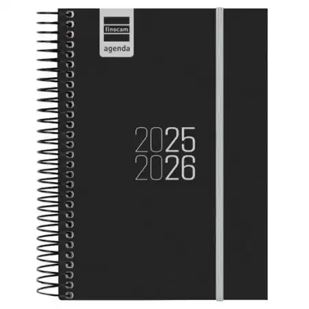 633366026 FINOCAM AGENDA PARA ESTUDIANTES ESPIRAL E8 - 120X171MM 1DP NEGRO 2025-2026