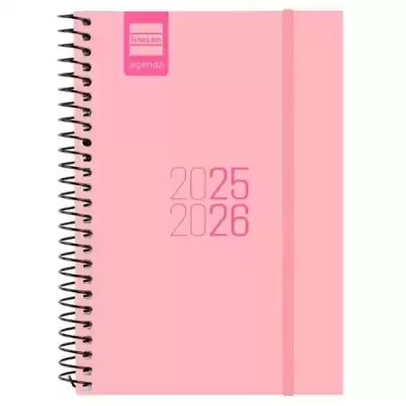 633480226 FINOCAM AGENDA PARA ESTUDIANTES ESPIRAL E8 - 120X171MM SVH ROSA 2025-2026