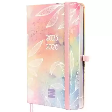 636100926 FINOCAM AGENDA MÍNIMAL 18 MESES M3 SVH CIERRE C/GOMA TAPA DURA PRETTY 2025-2026