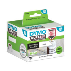 2112284 DYMO Etiqueta LW DURABLE 3/4" X 2-1/2" (19MM X 64MM) Papel blanco