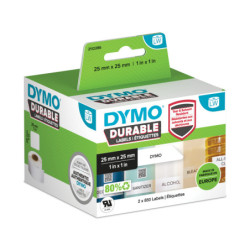 2112286 DYMO Etiqueta LW DURABLE 1" X 1" (25MM X 25MM) Papel blanco