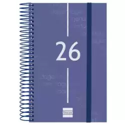 741091026 FINOCAM AGENDA ESPIRAL YEAR E5-117X181MM 1DP TAPA PP AZUL 2026