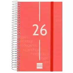 741093026 FINOCAM AGENDA ESPIRAL YEAR E5-117X181MM 1DP TAPA PP ROJO 2026