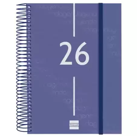 741101026 FINOCAM AGENDA ESPIRAL YEAR E10-155X212MM 1DP TAPA PP AZUL 2026