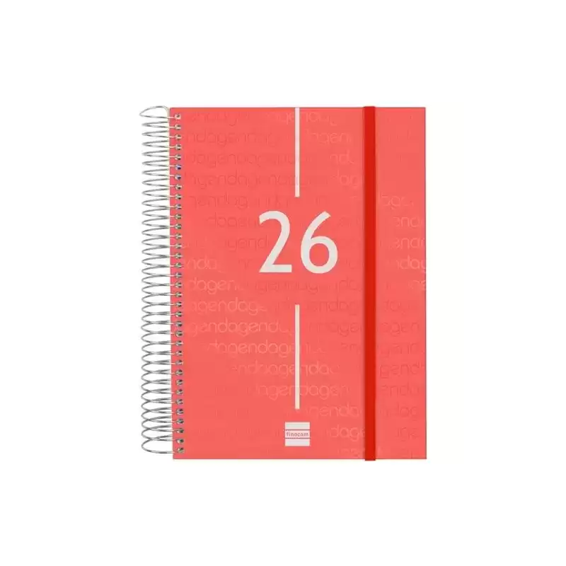 741103026 FINOCAM AGENDA ESPIRAL YEAR E10-155X212MM 1DP TAPA PP ROJO 2026