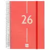 741103026 FINOCAM AGENDA ESPIRAL YEAR E10-155X212MM 1DP TAPA PP ROJO 2026
