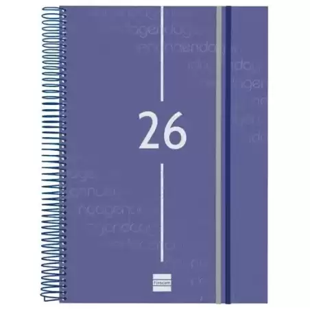 741111026 FINOCAM AGENDA ESPIRAL YEAR E40-210X297MM 1DP TAPA PP AZUL 2026