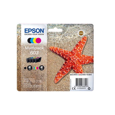 C13T03U64010 EPSON tinta MultiPack Std Estrella de mar 4 tintas 603 No Tag Multi