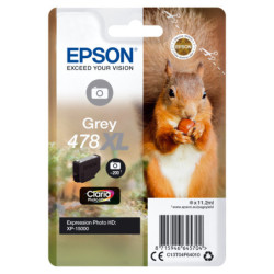 C13T04F64010 EPSON Singlepack GRIS 478XL Claria Photo HD Ink ardilla