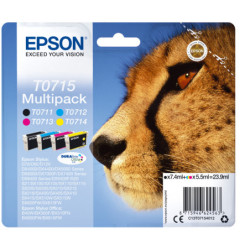 C13T07154012 Epson Stylus D-78/92/120/SX218 DX-4000/5000/6000/7000F Pack 4 Cartuchos (T0711+T0712+T0713+T0714)