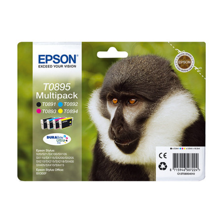 C13T08954010 Epson Stylus S20/SX105/SX205/405 Multipack (T089140+240+340+440)