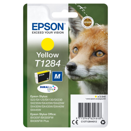 C13T12844012 Epson Cartucho Amarillo Stylus S22/SX420W/425W/ Office BX305F