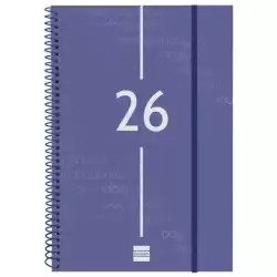742061026 FINOCAM AGENDA ESPIRAL YEAR E11-165X242MM SVV TAPA PP AZUL 2026