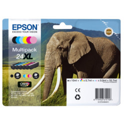 C13T24384021 Epson Claria Photo HD Ink Cartucho Multipack 6 colores 24Xl (Alarma Radiofrecuencia)