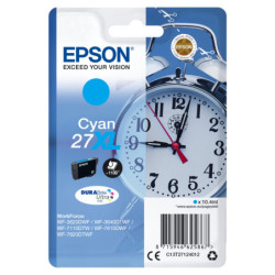 C13T27124012 Epson WorkForce WF-3000 y WF-7000 Cartucho Cian de Alta Capacidad nº27XL