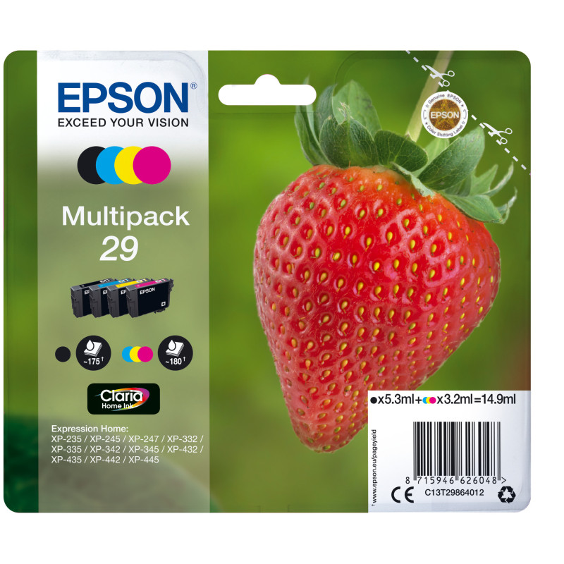 C13T29864022 EPSON Multipack 4-colours 29 Claria Home Ink FRESA RF+AM