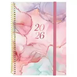 742232626 FINOCAM AGENDA ESPIRAL DESIGN COLLECTION E10-155X212MM SVH TAPA PP GOLDY 2026