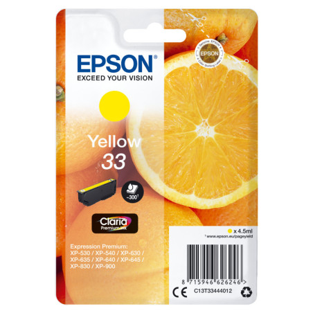 C13T33444022 EPSON Expression Home XP-530 Cartucho Amarillo RF+AM