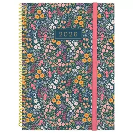 742233026 FINOCAM AGENDA ESPIRAL DESIGN COLLECTION E10-155X212MM SVH TAPA PP FLORA 2026