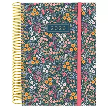 742313026 FINOCAM AGENDA ESPIRAL DESIGN COLLECTION E10-155X212MM 1DP TAPA PP FLORA 2026