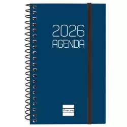 742711026 FINOCAM AGENDA ESPIRAL OPAQUE E3-79X127MM SVH TAPA PP AZUL 2026