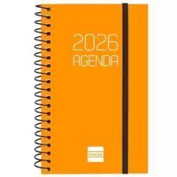 742712926 FINOCAM AGENDA ESPIRAL OPAQUE E3-79X127MM SVH TAPA PP NARANJA 2026