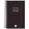 742906026 FINOCAM AGENDA ESPIRAL OPAQUE E5-117X181MM 1DP TAPA PP NEGRO 2026