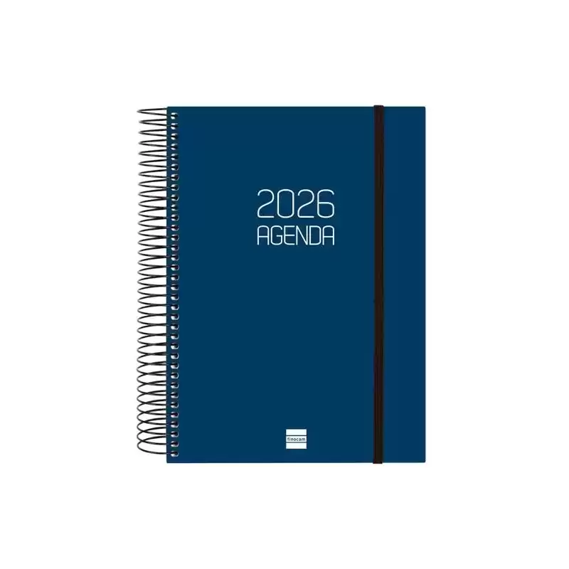 742911026 FINOCAM AGENDA ESPIRAL OPAQUE E10-155X212MM 1DP TAPA PP AZUL 2026