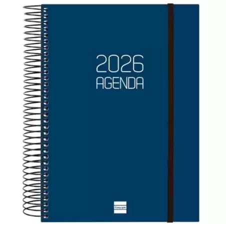 742911026 FINOCAM AGENDA ESPIRAL OPAQUE E10-155X212MM 1DP TAPA PP AZUL 2026