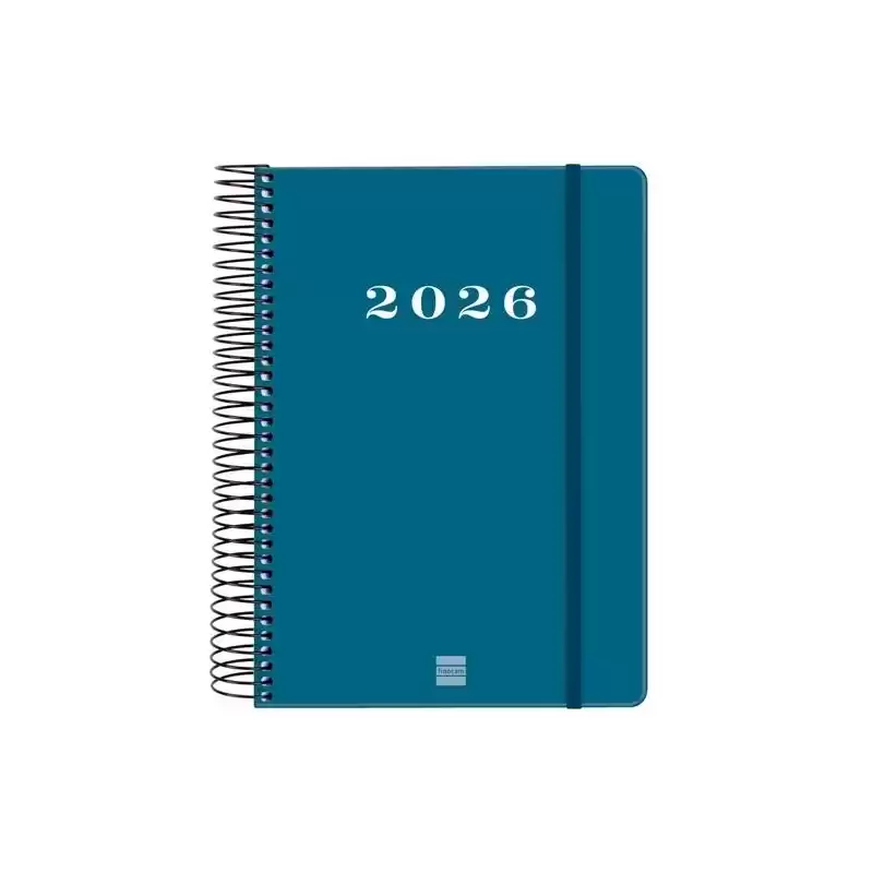743521026 FINOCAM AGENDA ESPIRAL MY E10-155X212MM 1DP TAPA DURA AZUL 2026