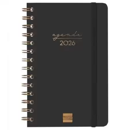 762000126 FINOCAM AGENDA ESPIRAL ALMA E5-117X181MM SVH TAPA DURA NEGRO 2026