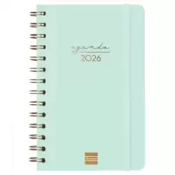 762000326 FINOCAM AGENDA ESPIRAL ALMA E5-117X181MM SVH TAPA DURA MENTA 2026