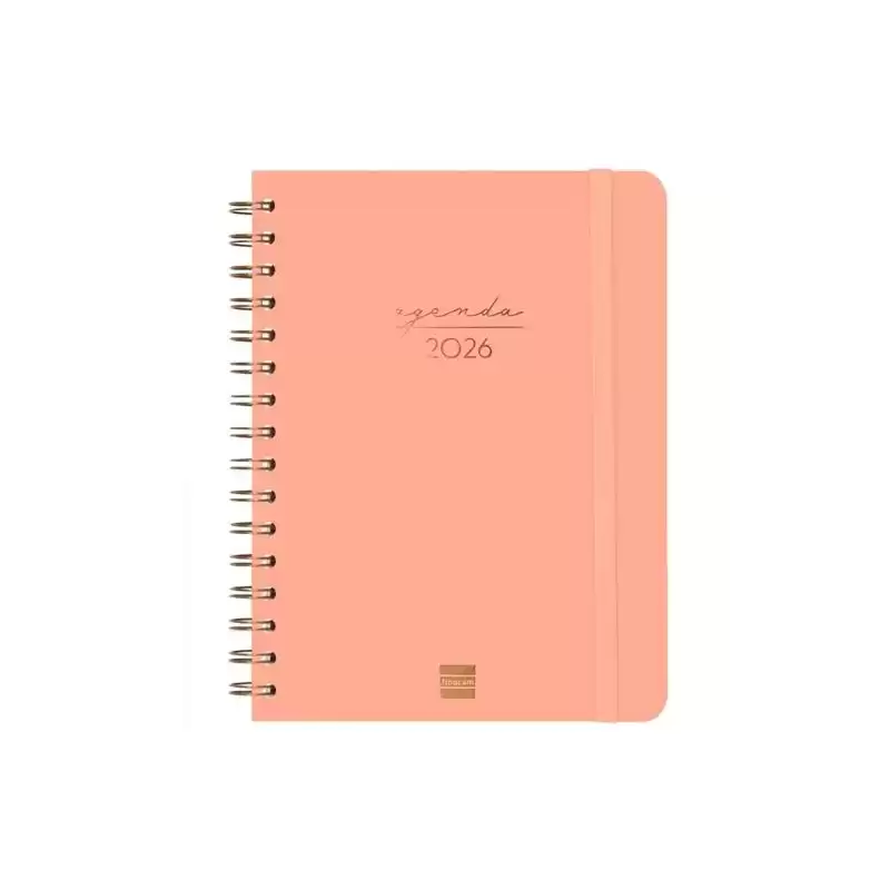 762020526 FINOCAM AGENDA ESPIRAL ALMA E10-155X212MM SVH TAPA DURA CORAL 2026